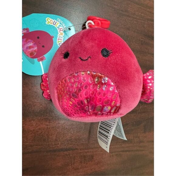 NWT Barella Beta Fish Squishmallows 3.5 Inch Backpack Clip - Picture 2 of 5